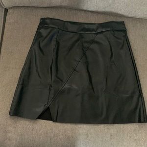 Shein Mini Pleather Black Skirt
